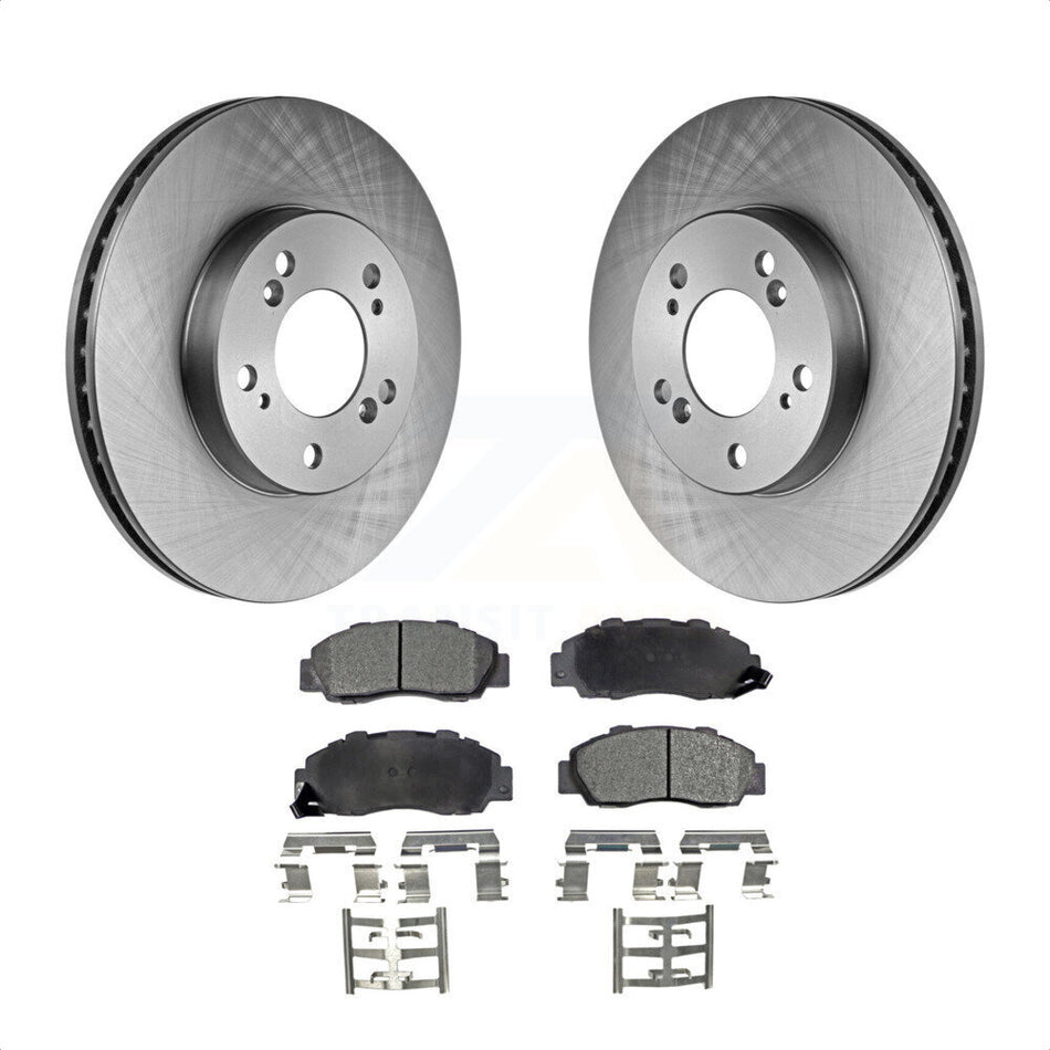 Front Disc Brake Rotors And Semi-Metallic Pads Kit For Honda CR-V Acura Integra Prelude Odyssey Legend TL RL Isuzu Oasis K8F-100246 by Transit Auto