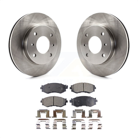 Front Disc Brake Rotors And Semi-Metallic Pads Kit For Nissan Sentra 240SX Stanza Infiniti G20 Axxess INFINITI K8F-100250 by Transit Auto