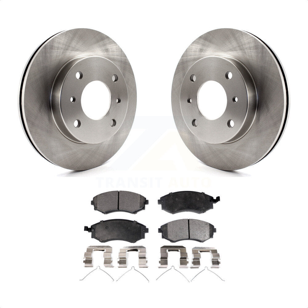 Front Disc Brake Rotors And Semi-Metallic Pads Kit For INFINITI G20 K8F-100251 by Transit Auto