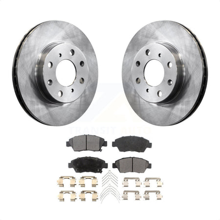 Front Disc Brake Rotors And Semi-Metallic Pads Kit For Honda Civic K8F-100263 by Transit Auto