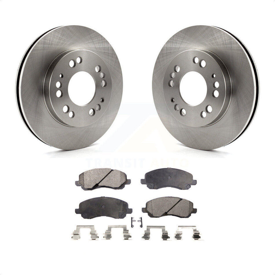 Front Disc Brake Rotors And Semi-Metallic Pads Kit For 2001-2001 Mitsubishi Eclipse Galant From 06/01 2.4L K8F-100265 by Transit Auto