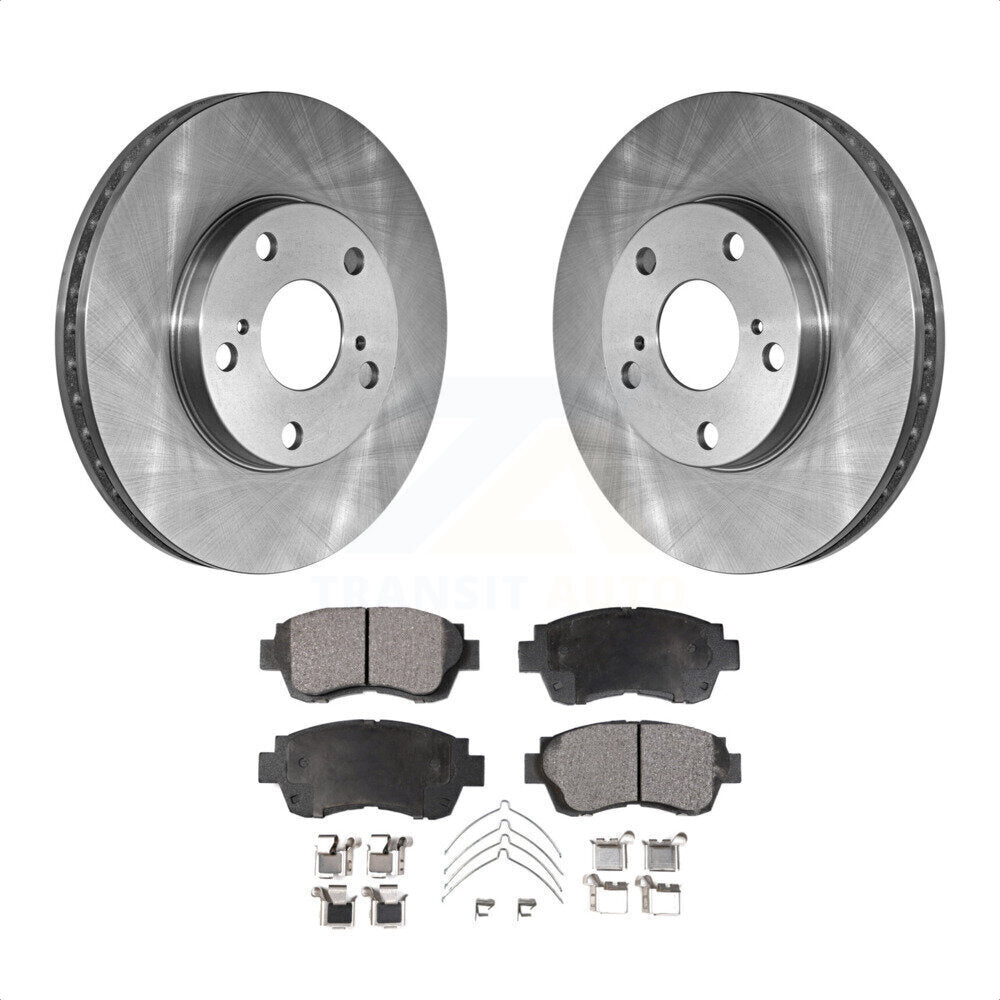 Front Disc Brake Rotors And Semi-Metallic Pads Kit For Toyota Camry Sienna Avalon Lexus ES300 K8F-100267 by Transit Auto