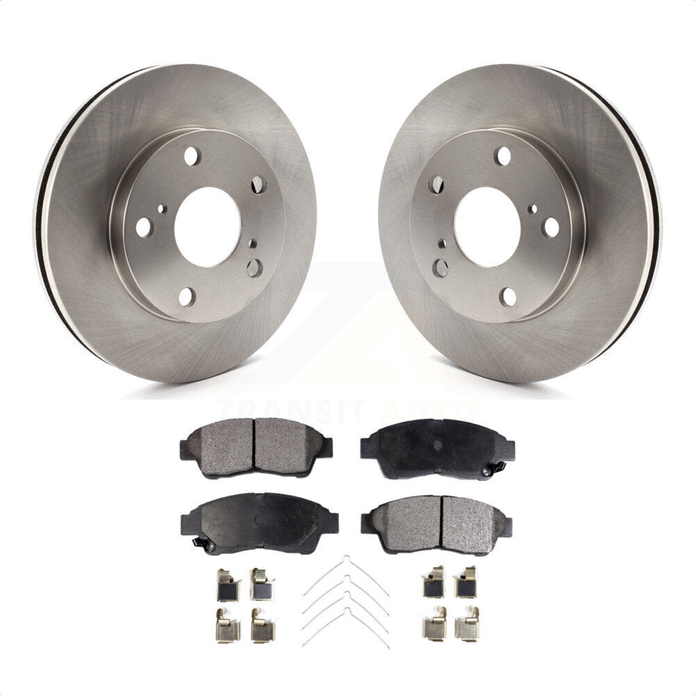 Front Disc Brake Rotors And Semi-Metallic Pads Kit For Toyota Camry 2.2L K8F-100270 by Transit Auto