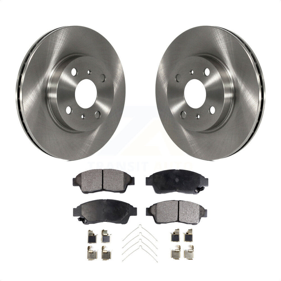 Front Disc Brake Rotors And Semi-Metallic Pads Kit For 1993-1997 Toyota Corolla Geo Prizm K8F-100274 by Transit Auto