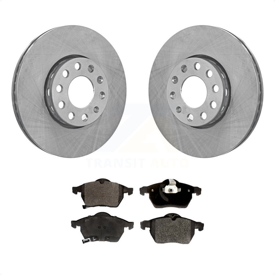 Front Disc Brake Rotors And Semi-Metallic Pads Kit For Volkswagen Passat Audi A4 K8F-100279 by Transit Auto