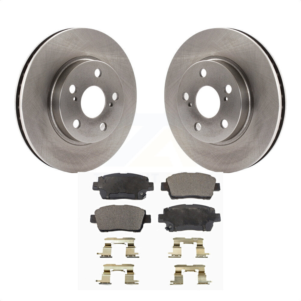 Front Disc Brake Rotors And Semi-Metallic Pads Kit For 2000 Toyota Celica GT K8F-100286 by Transit Auto