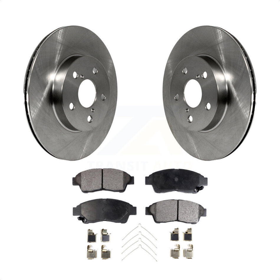 Front Disc Brake Rotors And Semi-Metallic Pads Kit For 1996-2000 Toyota RAV4 K8F-100288 by Transit Auto