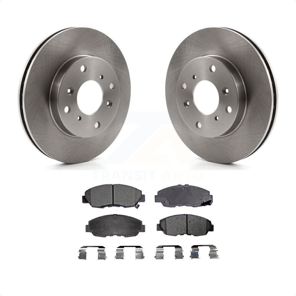 Front Disc Brake Rotors And Semi-Metallic Pads Kit For 1998-2002 Honda Accord Sedan with 2.3L K8F-100297 by Transit Auto