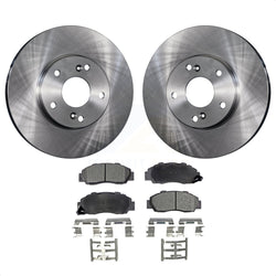 Front Disc Brake Rotors And Semi-Metallic Pads Kit For 1998-2002 Honda Accord 3.0L K8F-100301