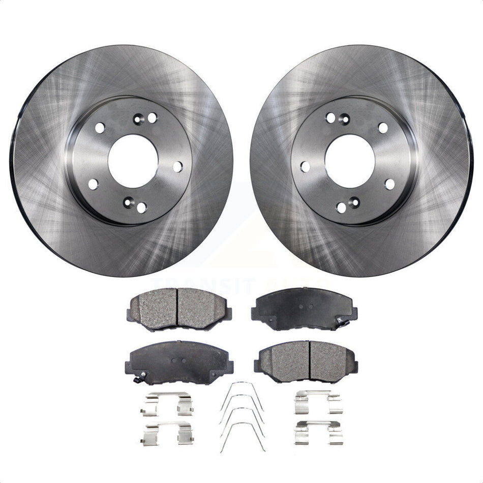 Front Disc Brake Rotors And Semi-Metallic Pads Kit For Honda Accord Civic Element Fit Acura ILX CR-Z K8F-100303 by Transit Auto