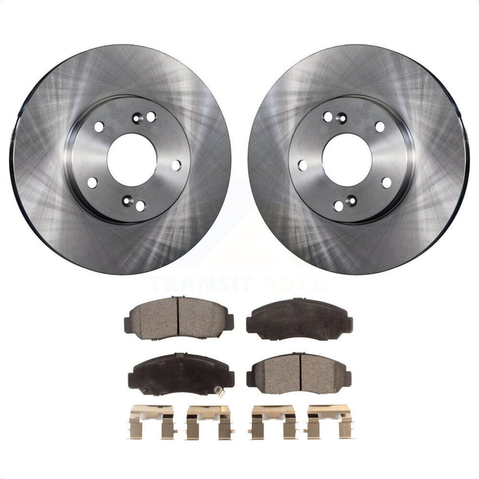 Front Disc Brake Rotors And Semi-Metallic Pads Kit For Honda Accord Civic Acura CSX K8F-100304 by Transit Auto