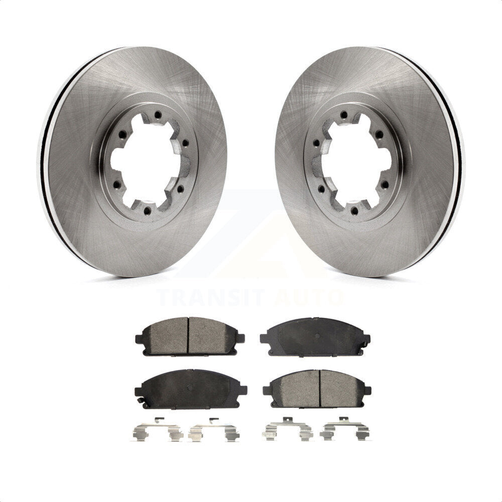 Front Disc Brake Rotors And Semi-Metallic Pads Kit For Nissan Pathfinder INFINITI QX4 K8F-100305 by Transit Auto