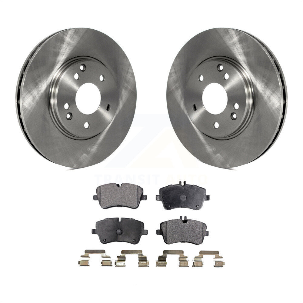 Front Disc Brake Rotors And Semi-Metallic Pads Kit For Mercedes-Benz C240 CLK350 C320 C280 CLK320 SLK280 SLK300 C350 K8F-100308 by Transit Auto