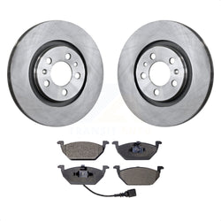 Front Disc Brake Rotors And Semi-Metallic Pads Kit For Volkswagen Jetta Beetle Golf City K8F-100309
