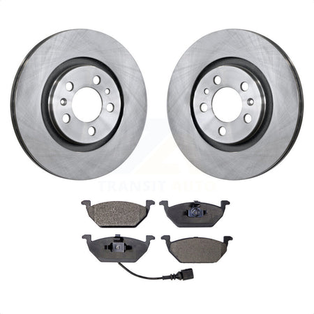 Front Disc Brake Rotors And Semi-Metallic Pads Kit For Volkswagen Jetta Beetle Golf City K8F-100309 by Transit Auto