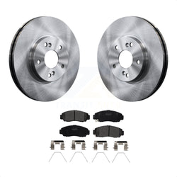 Front Disc Brake Rotors And Semi-Metallic Pads Kit For Honda Accord Acura TSX K8F-100314