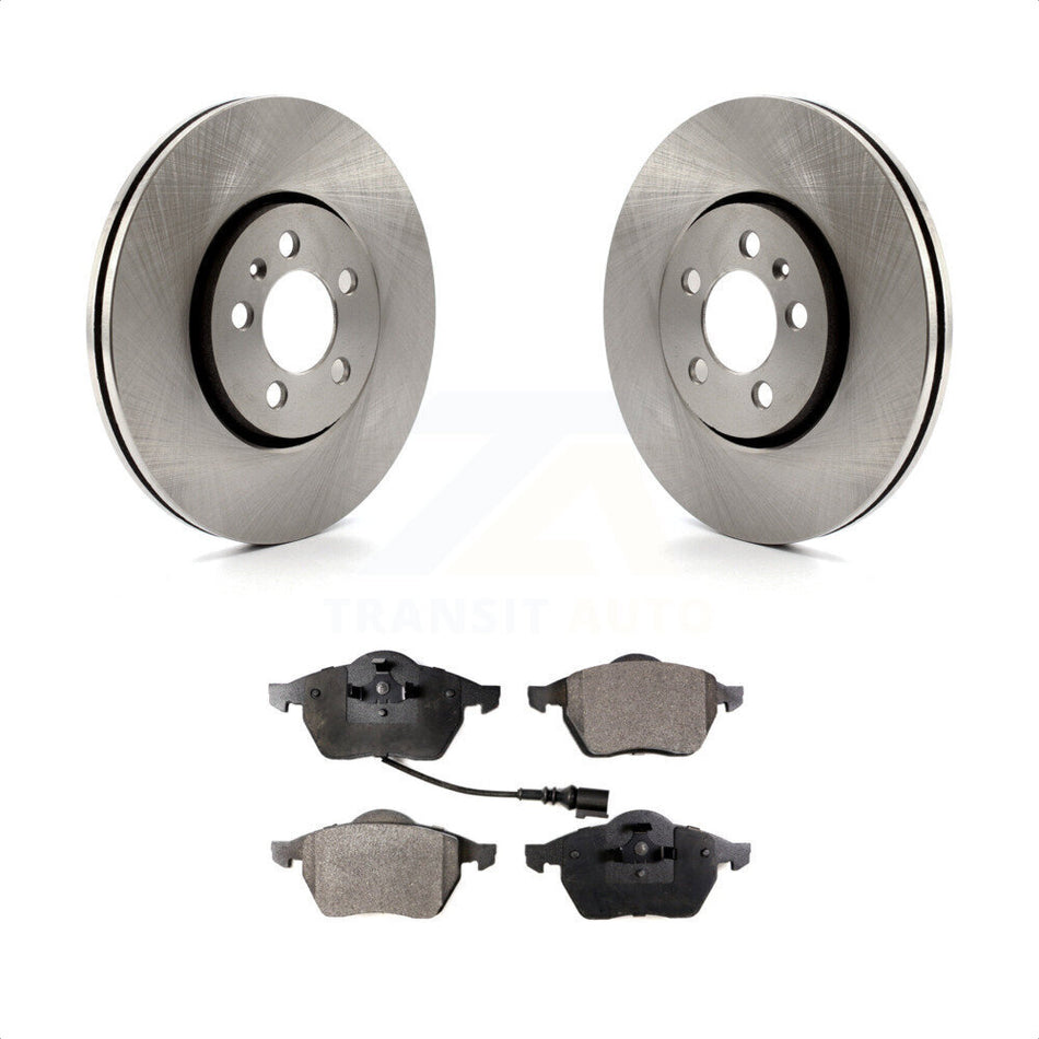 Front Disc Brake Rotors And Semi-Metallic Pads Kit For Volkswagen Jetta Beetle Golf K8F-100320 by Transit Auto