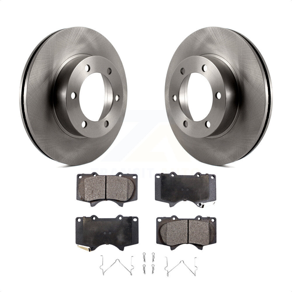 Front Disc Brake Rotors And Semi-Metallic Pads Kit For Toyota Tundra Sequoia K8F-100328 by Transit Auto