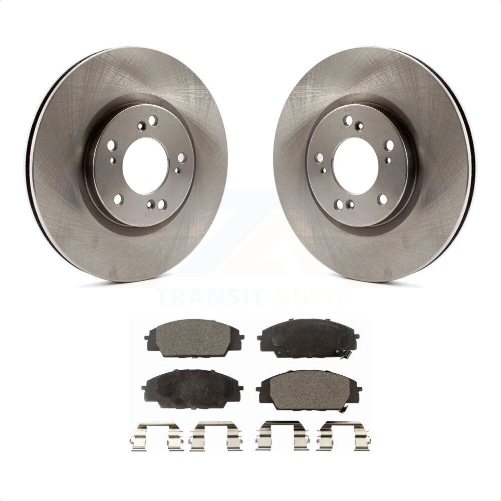 Front Disc Brake Rotors And Semi-Metallic Pads Kit For 2000-2009 Honda S2000 K8F-100330 by Transit Auto