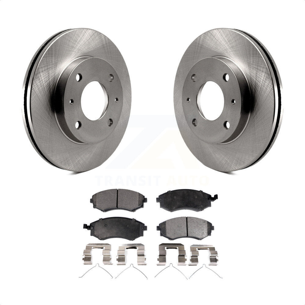 Front Disc Brake Rotors And Semi-Metallic Pads Kit For Hyundai Elantra Tiburon Sonata K8F-100336 by Transit Auto