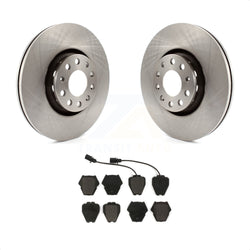 Front Disc Brake Rotors And Semi-Metallic Pads Kit For 2000 Audi A8 Quattro With 323mm Diameter Rotor K8F-100339