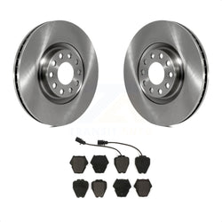 Front Disc Brake Rotors And Semi-Metallic Pads Kit For Audi A4 Quattro S4 A6 S6 K8F-100347
