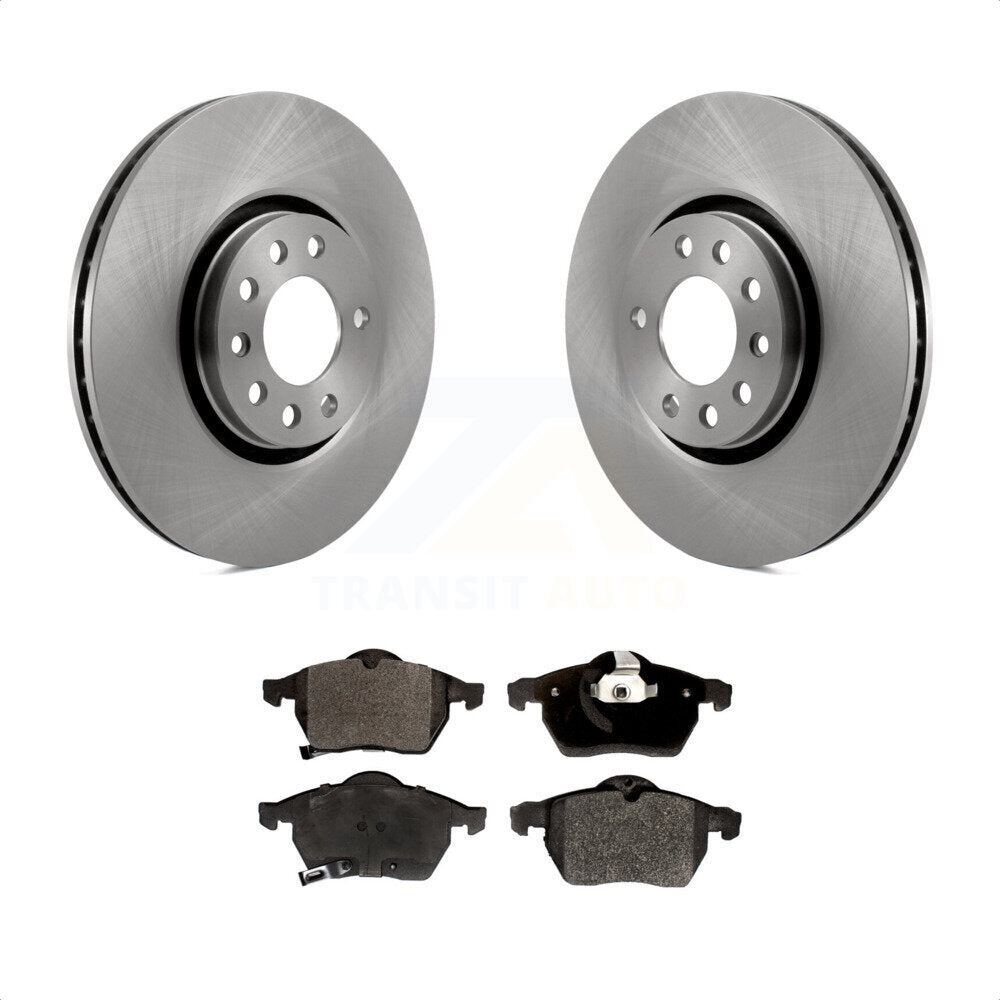 Front Disc Brake Rotors And Semi-Metallic Pads Kit For Saab 9-5 9-3 K8F-100354 by Transit Auto