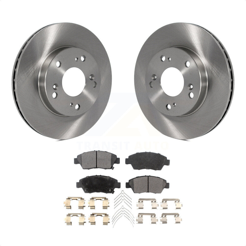 Front Disc Brake Rotors And Semi-Metallic Pads Kit For Honda Civic Acura RSX CR-Z K8F-100357 by Transit Auto