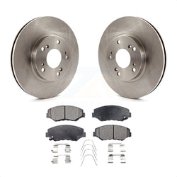 Front Disc Brake Rotors And Semi-Metallic Pads Kit For 2002-2004 Honda CR-V K8F-100359