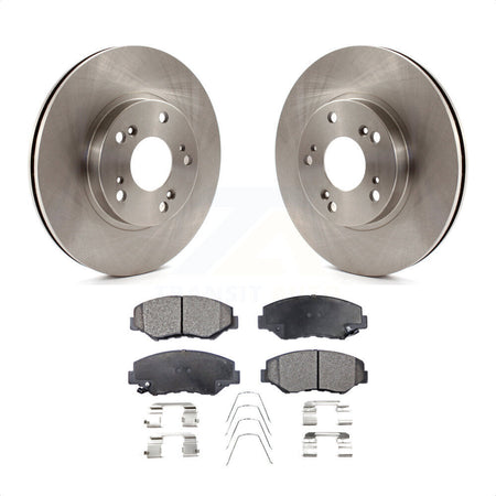 Front Disc Brake Rotors And Semi-Metallic Pads Kit For 2002-2004 Honda CR-V K8F-100359 by Transit Auto