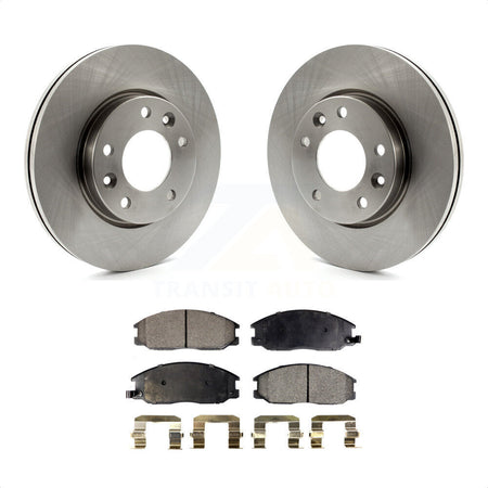 Front Disc Brake Rotors And Semi-Metallic Pads Kit For Kia Sedona K8F-100364 by Transit Auto