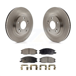 Front Disc Brake Rotors And Semi-Metallic Pads Kit For 2001-2006 Hyundai Santa Fe With 294mm Diameter Rotor K8F-100371
