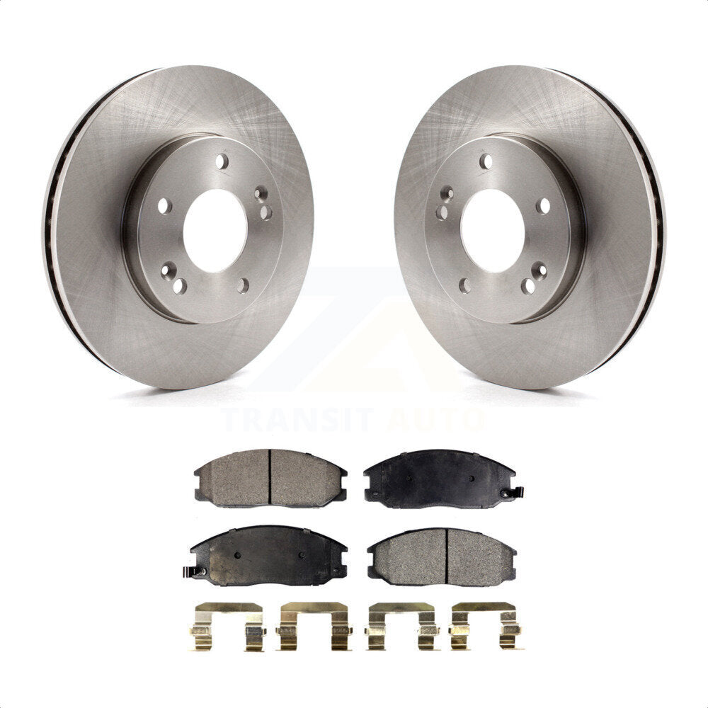 Front Disc Brake Rotors And Semi-Metallic Pads Kit For Hyundai XG350 XG300 K8F-100372 by Transit Auto