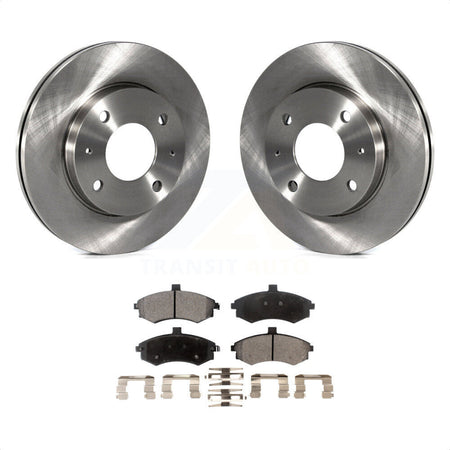 Front Disc Brake Rotors And Semi-Metallic Pads Kit For Hyundai Elantra K8F-100377 by Transit Auto