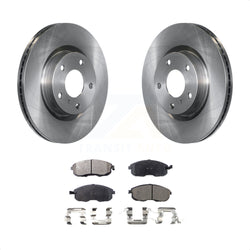 Front Disc Brake Rotors And Semi-Metallic Pads Kit For Infiniti G35 Nissan 350Z INFINITI K8F-100378