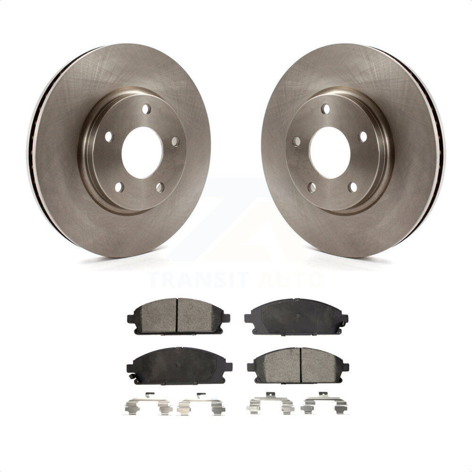 Front Disc Brake Rotors And Semi-Metallic Pads Kit For 2004-2009 Nissan Quest K8F-100380 by Transit Auto