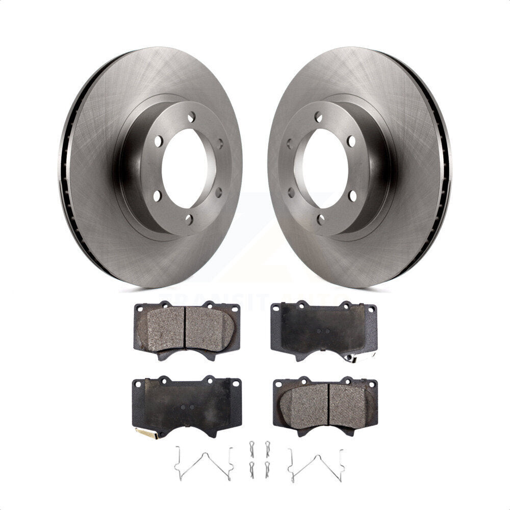 Front Disc Brake Rotors And Semi-Metallic Pads Kit For Toyota 4Runner Lexus GX470 K8F-100389 by Transit Auto