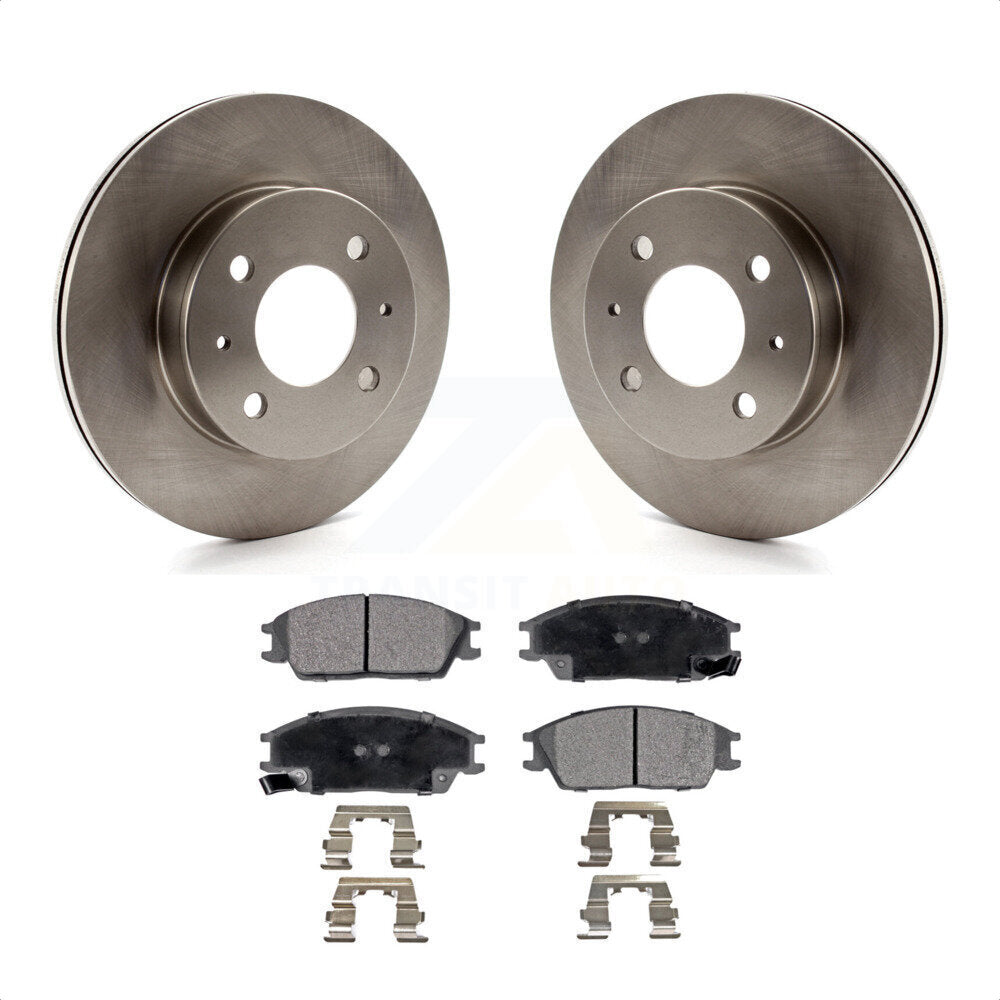 Front Disc Brake Rotors And Semi-Metallic Pads Kit For 2000-2005 Hyundai Accent K8F-100392 by Transit Auto