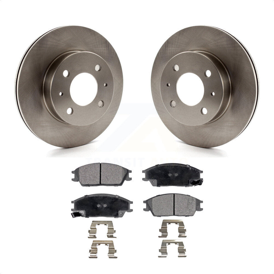 Front Disc Brake Rotors And Semi-Metallic Pads Kit For 2000-2005 Hyundai Accent K8F-100392 by Transit Auto