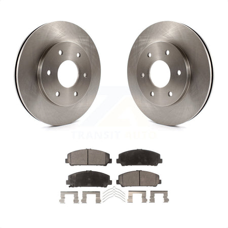 Front Disc Brake Rotors And Semi-Metallic Pads Kit For 2007 INFINITI QX56 With 320mm Diameter Rotor To 03 07 K8F-100394 by Transit Auto