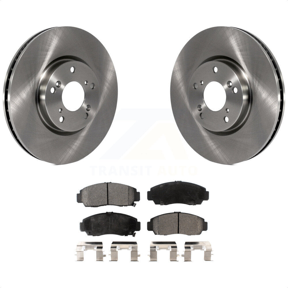 Front Disc Brake Rotors And Semi-Metallic Pads Kit For 2004-2005 Acura TL Automatic transmission K8F-100396 by Transit Auto