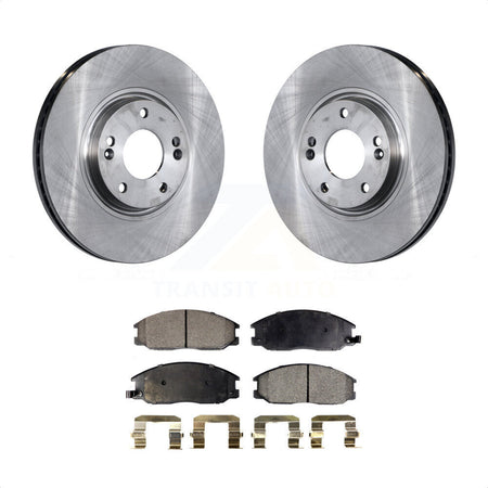 Front Disc Brake Rotors And Semi-Metallic Pads Kit For Kia Amanti Hyundai XG350 K8F-100405 by Transit Auto