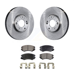 Front Disc Brake Rotors And Semi-Metallic Pads Kit For Hyundai Azera Kia Amanti K8F-100406