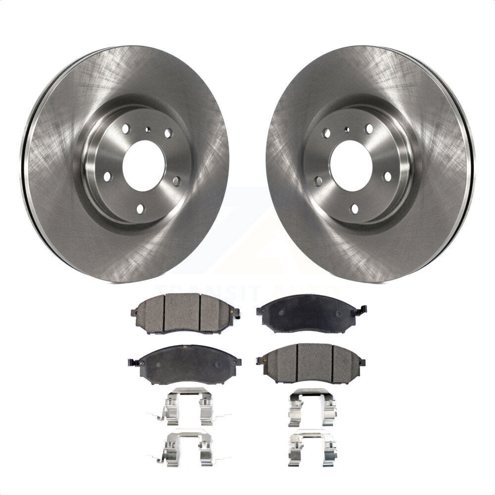 Front Disc Brake Rotors And Semi-Metallic Pads Kit For INFINITI Nissan G37 Murano G35 M35 370Z 350Z EX35 M37 QX70 G25 Q70 Q70L M45 Q40 QX50 M56 EX37 M35h K8F-100411 by Transit Auto