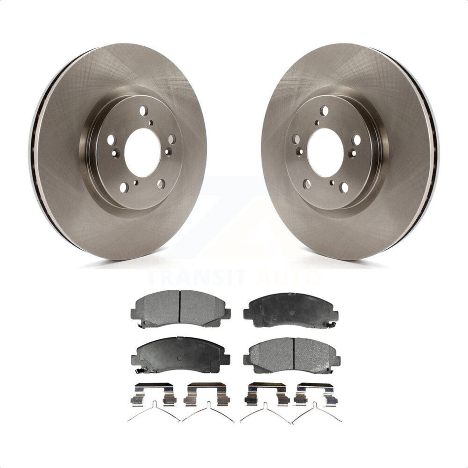 Front Disc Brake Rotors And Semi-Metallic Pads Kit For 2006-2014 Honda Ridgeline K8F-100425 by Transit Auto