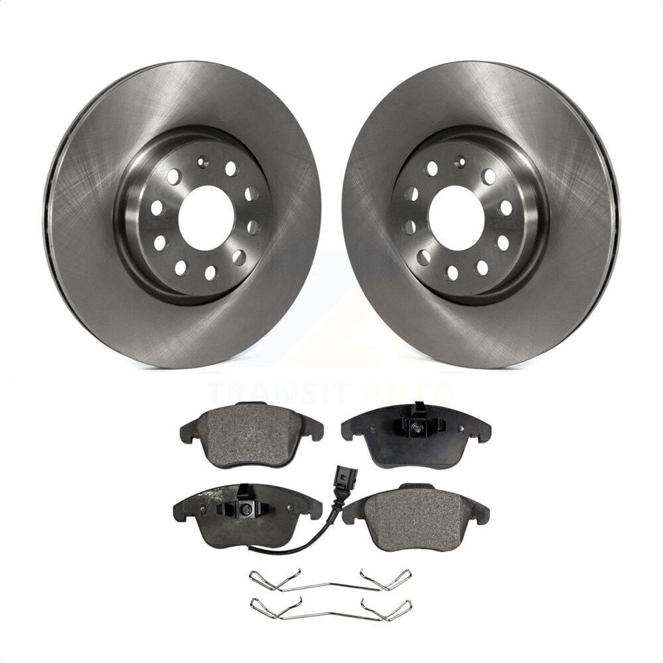 Front Disc Brake Rotors And Semi-Metallic Pads Kit For Volkswagen Passat Tiguan Audi Q3 Quattro Limited K8F-100436 by Transit Auto