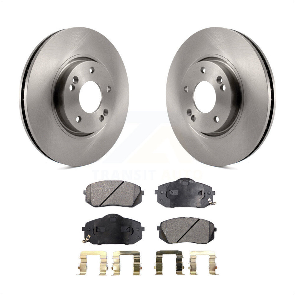 Front Disc Brake Rotors And Semi-Metallic Pads Kit For Hyundai Tucson Kia Sportage Soul EV K8F-100449 by Transit Auto