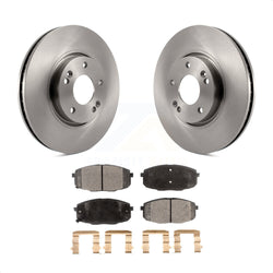 Front Disc Brake Rotors And Semi-Metallic Pads Kit For Kia Forte Koup Forte5 K8F-100450