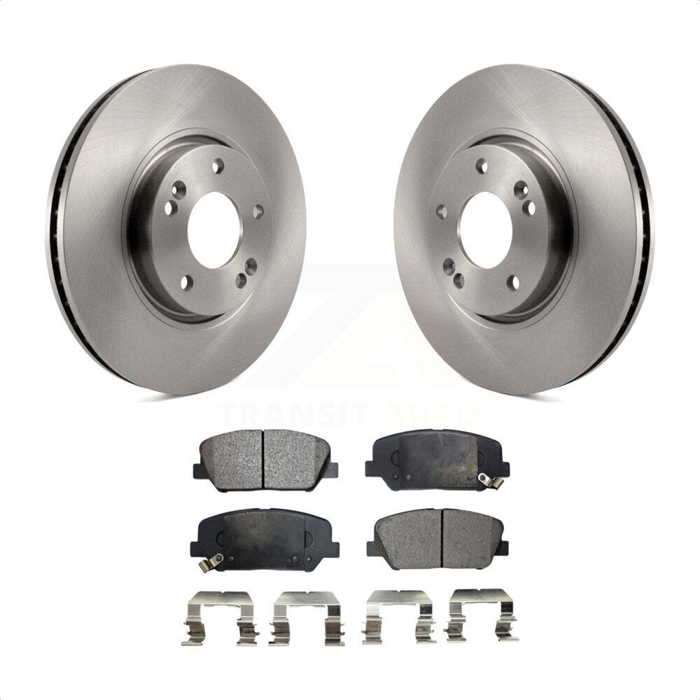 Front Disc Brake Rotors And Semi-Metallic Pads Kit For Hyundai Veloster Kia Forte Koup K8F-100451 by Transit Auto