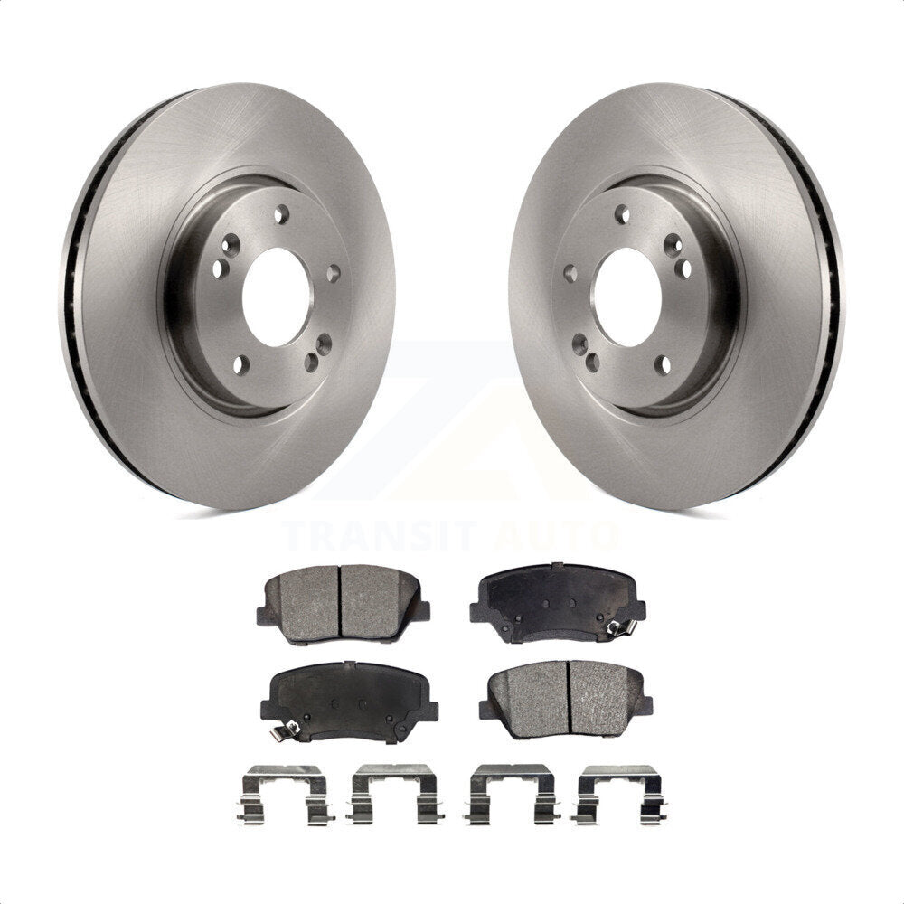 Front Disc Brake Rotors And Semi-Metallic Pads Kit For 2014-2017 Kia Rondo K8F-100452 by Transit Auto